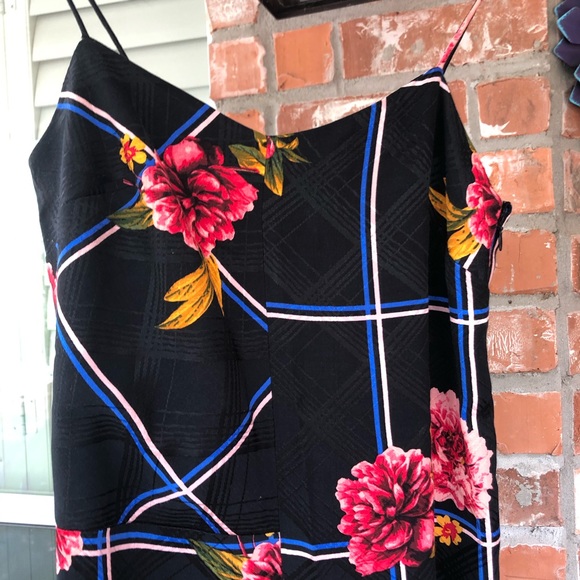 Topshop Check Floral Jumpsuit size 2 - Picture 7 of 12